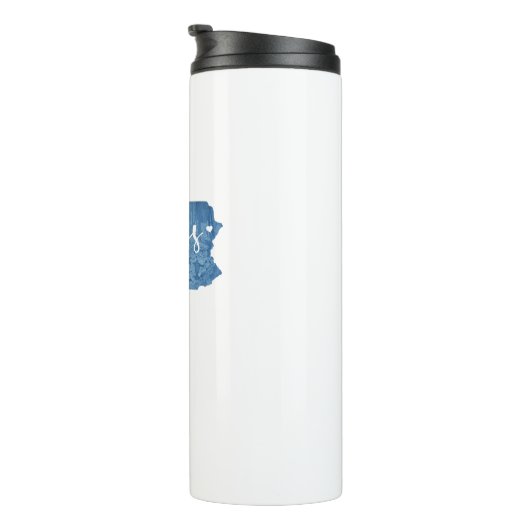 Poconos, Pennsylvania Wood Grain Thermosbeker (Geroteerd rechts)