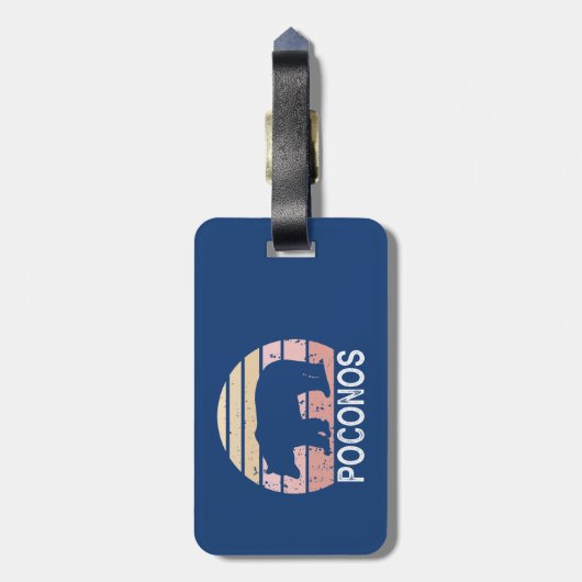 Poconos Retro-Beer Bagagelabel (Achterkant verticaal)