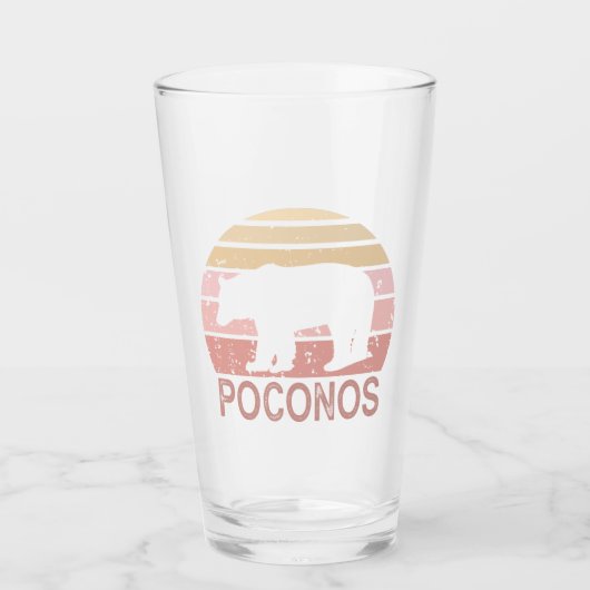 Poconos Retro-Beer Glas (Voorkant)