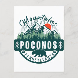 Poconos Retro Pennsylvania Mountains 60 Briefkaart