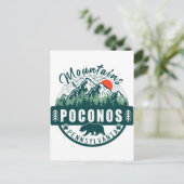 Poconos Retro Pennsylvania Mountains 60 Briefkaart (Staand voorkant)