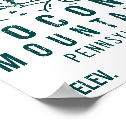 Poconos Retro Pennsylvania Mountains 60 Poster (Hoek)