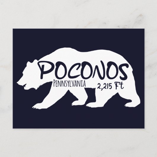 Poconos Retro Pennsylvania Mountains Beer Briefkaart (Voorkant)