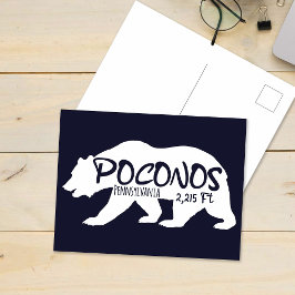 Poconos Retro Pennsylvania Mountains Beer Briefkaart
