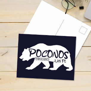 Poconos Retro Pennsylvania Mountains Beer Briefkaart