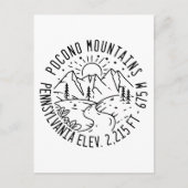 Poconos Retro Pennsylvania Mountains Briefkaart (Voorkant)