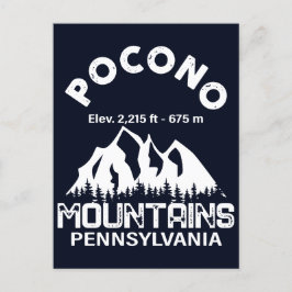 Poconos Retro Pennsylvania Mountains Briefkaart