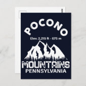 Poconos Retro Pennsylvania Mountains Briefkaart (Voorkant / Achterkant)