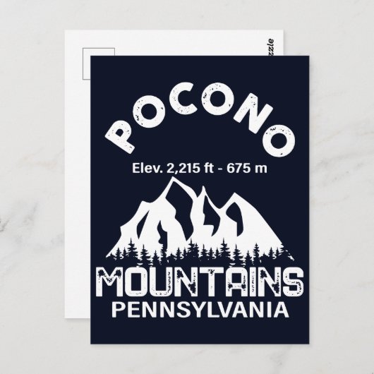 Poconos Retro Pennsylvania Mountains Briefkaart (Voorkant / Achterkant)
