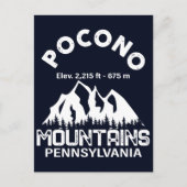 Poconos Retro Pennsylvania Mountains Briefkaart (Voorkant)