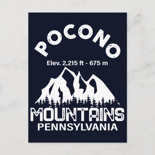 Poconos Retro Pennsylvania Mountains Briefkaart (Voorkant)