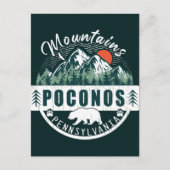 Poconos Retro Pennsylvania Mountains Briefkaart (Voorkant)