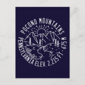 Poconos Retro Pennsylvania Mountains Briefkaart (Voorkant)