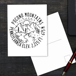 Poconos Retro Pennsylvania Mountains Briefkaart