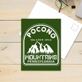 Poconos Retro Pennsylvania Mountains Briefkaart