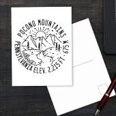 Poconos Retro Pennsylvania Mountains Briefkaart
