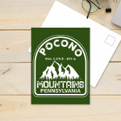 Poconos Retro Pennsylvania Mountains Briefkaart