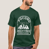 Poconos Retro Pennsylvania Mountains T-shirt (Voorkant)