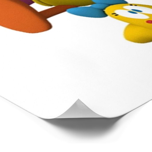 pocoyo's en vrienden zijn glimlach, tshirt masker  poster (Hoek)