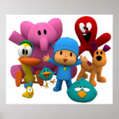 pocoyo's en vrienden zijn glimlach, tshirt masker  poster (Voorkant)