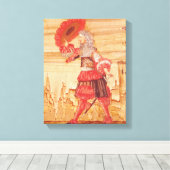 Pocquelin in de rol van Mascarille Canvas Afdruk (Insitu (Houten vloer))