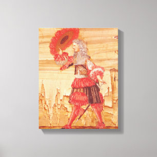 Pocquelin in de rol van Mascarille Canvas Afdruk
