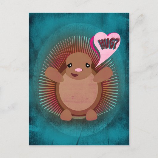 Pocupine Hug Briefkaart (Voorkant)