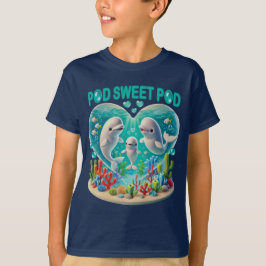 "Pod Sweet Pod" Whale-familie T-shirt