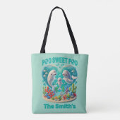 "Pod Sweet Pod" Whale familie  Tote Bag (Achterkant)