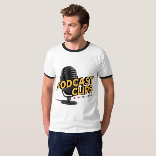 Podcast Clips: Uw dagelijkse dosis audio-T-shirt T-shirt (Voorkant volledig)