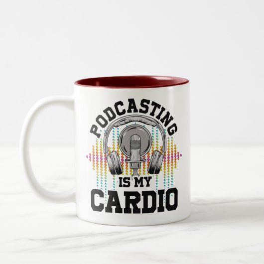 Podcast Content Creators Radio Show Podcasting Tweekleurige Koffiemok (Links)