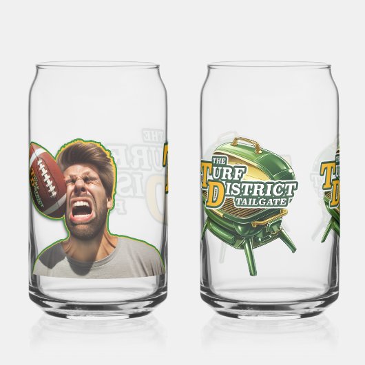 Podcast en Tailgate Logo Glass Pair Blikvorm Glas (Voorkant)