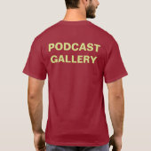 Podcast Gallery T-shirt (maroon) (Achterkant)