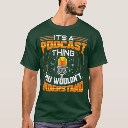 Podcast Host Funny Radio Podcasting Podcaster T-shirt (Voorkant)