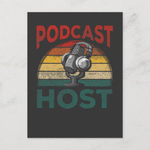  podcast host pocasting Streaming-host Briefkaart