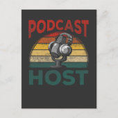  podcast host pocasting Streaming-host Briefkaart (Voorkant)