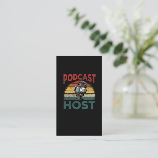 podcast host pocasting Streaming-host Visitekaartje (Staand voorkant)