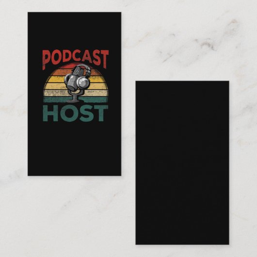  podcast host pocasting Streaming-host Visitekaartje (Voorkant / Achterkant)