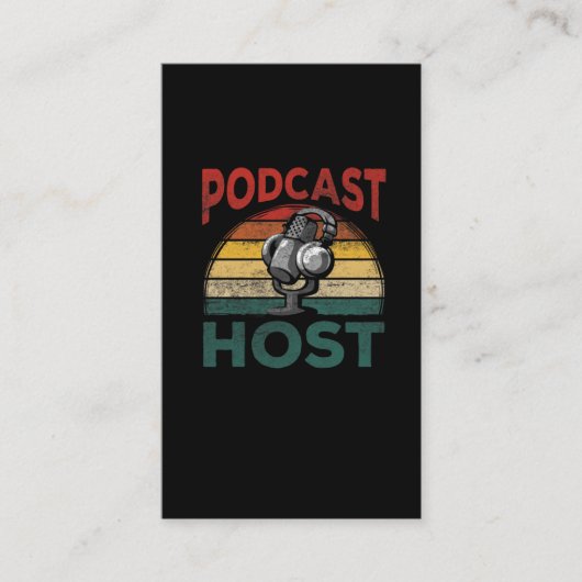 podcast host pocasting Streaming-host Visitekaartje (Voorkant)