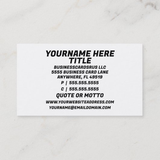 Podcast-host Visitekaartje (Achterkant)