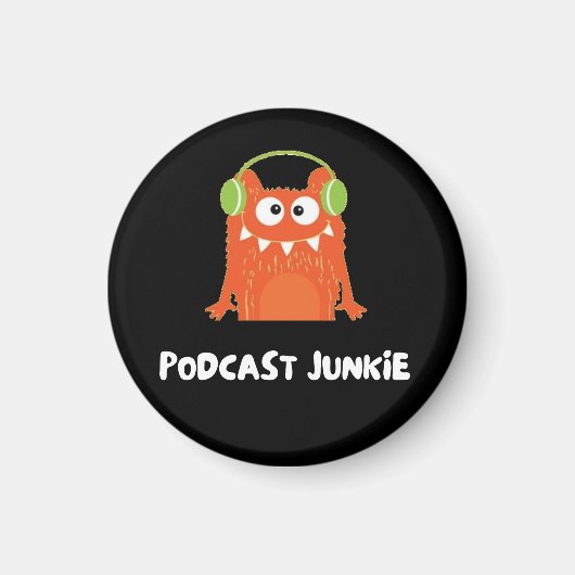 Podcast junkie magneet (Voorkant)