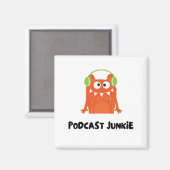Podcast junkie magneet (Voorkant / Achterkant)