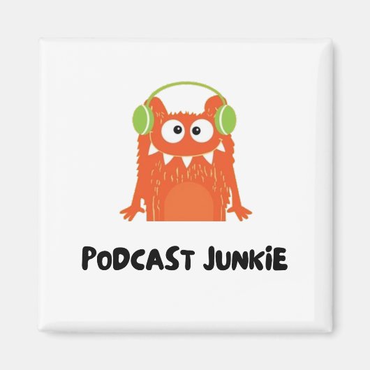 Podcast junkie magneet (Voorkant)