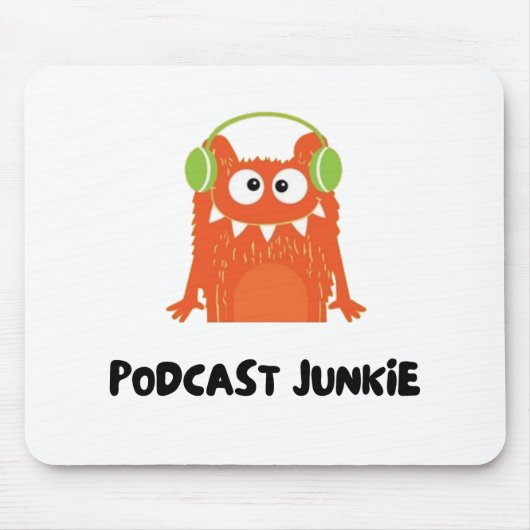 Podcast junkie muismat (Voorkant)