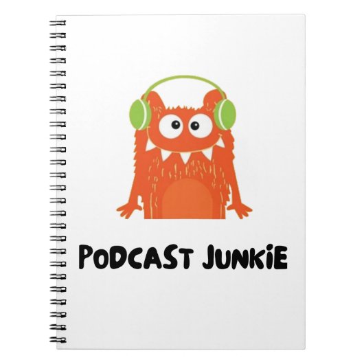 Podcast junkie notitieboek (Voorkant)