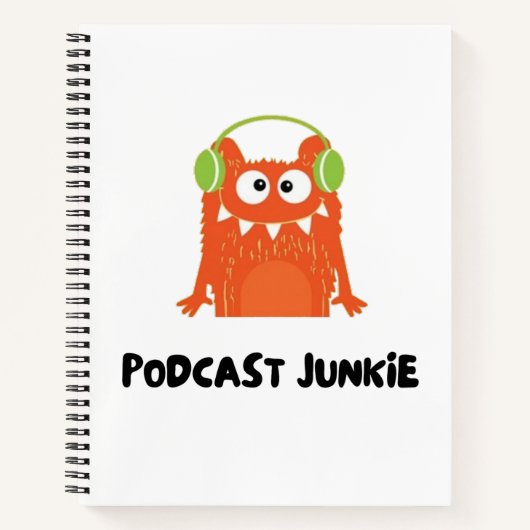 Podcast junkie notitieboek (Voorkant)
