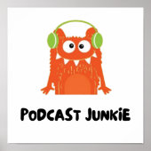 Podcast junkie poster (Voorkant)