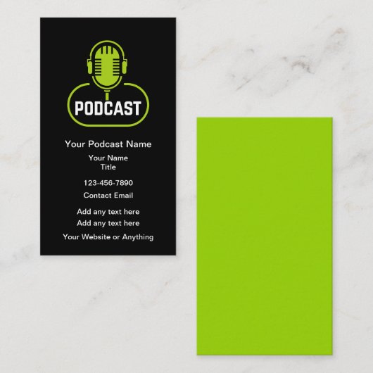 Podcast Marketing Promotionele Visitekaartjes (Voorkant / Achterkant)