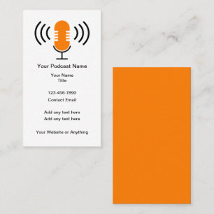 Podcast Marketing Promotionele Zakelijke Kaarten Visitekaartje