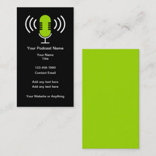 Podcast Marketing Promotionele Zakelijke Kaarten Visitekaartje
